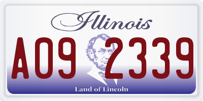 IL license plate A092339