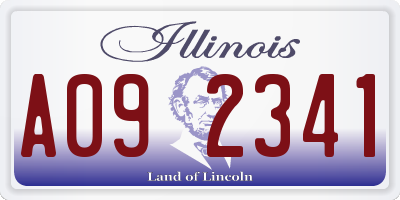 IL license plate A092341