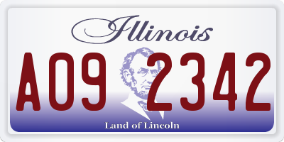 IL license plate A092342