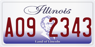 IL license plate A092343
