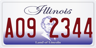 IL license plate A092344