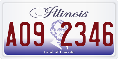 IL license plate A092346