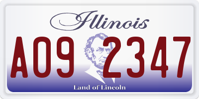 IL license plate A092347