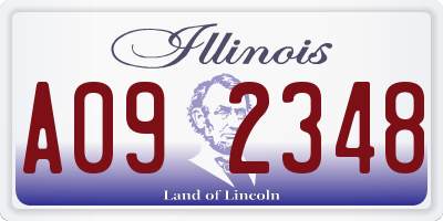 IL license plate A092348