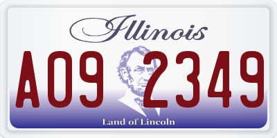 IL license plate A092349
