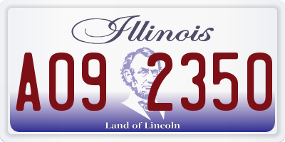 IL license plate A092350