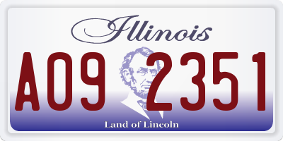 IL license plate A092351