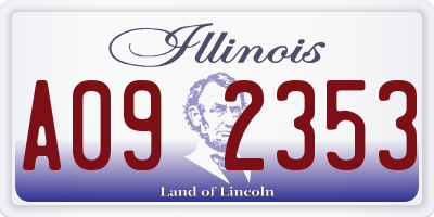 IL license plate A092353