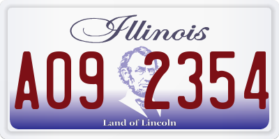 IL license plate A092354