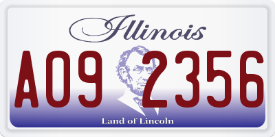 IL license plate A092356