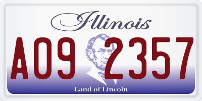 IL license plate A092357