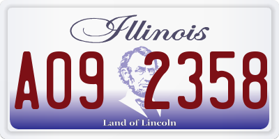 IL license plate A092358
