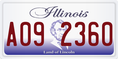 IL license plate A092360