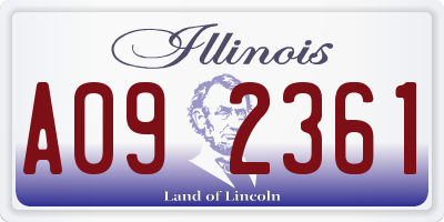 IL license plate A092361