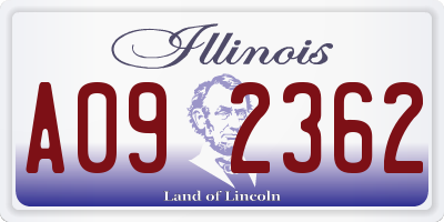 IL license plate A092362