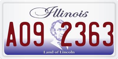IL license plate A092363