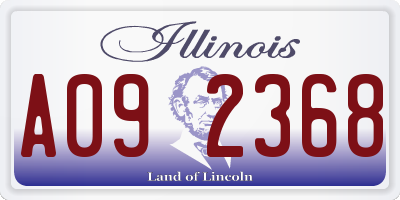 IL license plate A092368