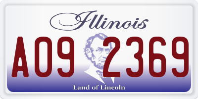 IL license plate A092369