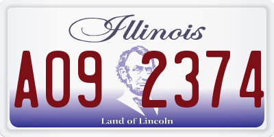 IL license plate A092374