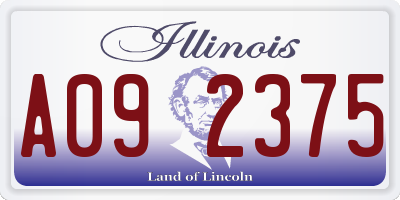 IL license plate A092375