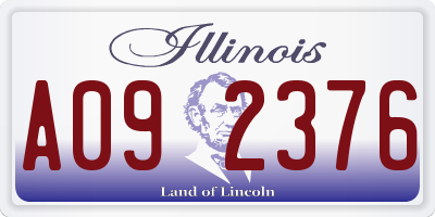 IL license plate A092376