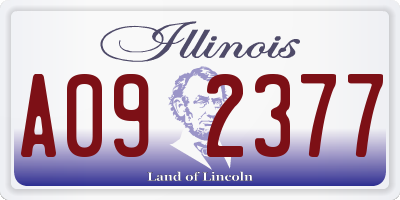 IL license plate A092377