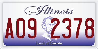 IL license plate A092378