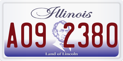IL license plate A092380