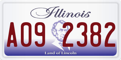IL license plate A092382