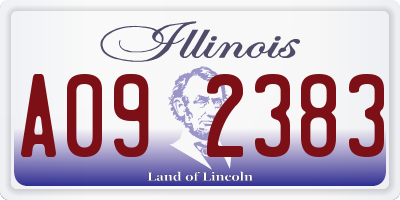 IL license plate A092383