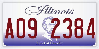 IL license plate A092384
