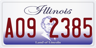 IL license plate A092385