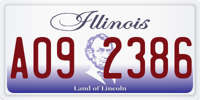 IL license plate A092386
