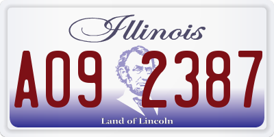 IL license plate A092387