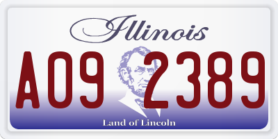 IL license plate A092389