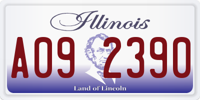 IL license plate A092390