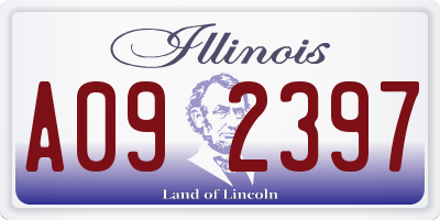 IL license plate A092397