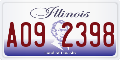 IL license plate A092398
