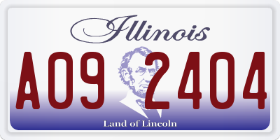 IL license plate A092404