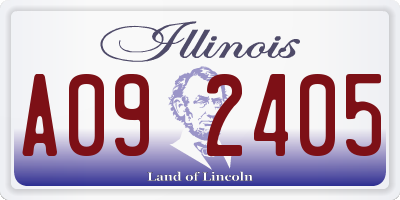 IL license plate A092405