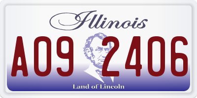 IL license plate A092406