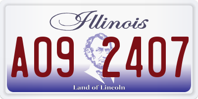 IL license plate A092407