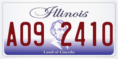 IL license plate A092410