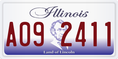 IL license plate A092411