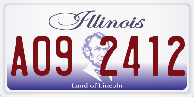 IL license plate A092412