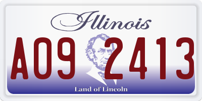 IL license plate A092413