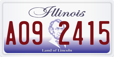 IL license plate A092415