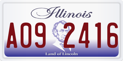 IL license plate A092416