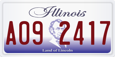 IL license plate A092417