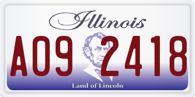 IL license plate A092418